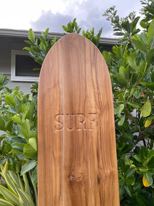 Teak Etched Alaia Surfboard - SURF