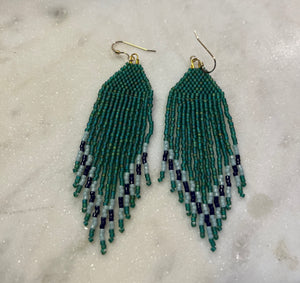 Touch of Whimsy - Turquoise Beaded Earrings