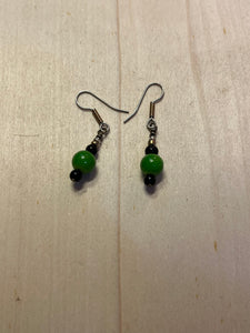 Hoʻopilimau - Green Bead Earring