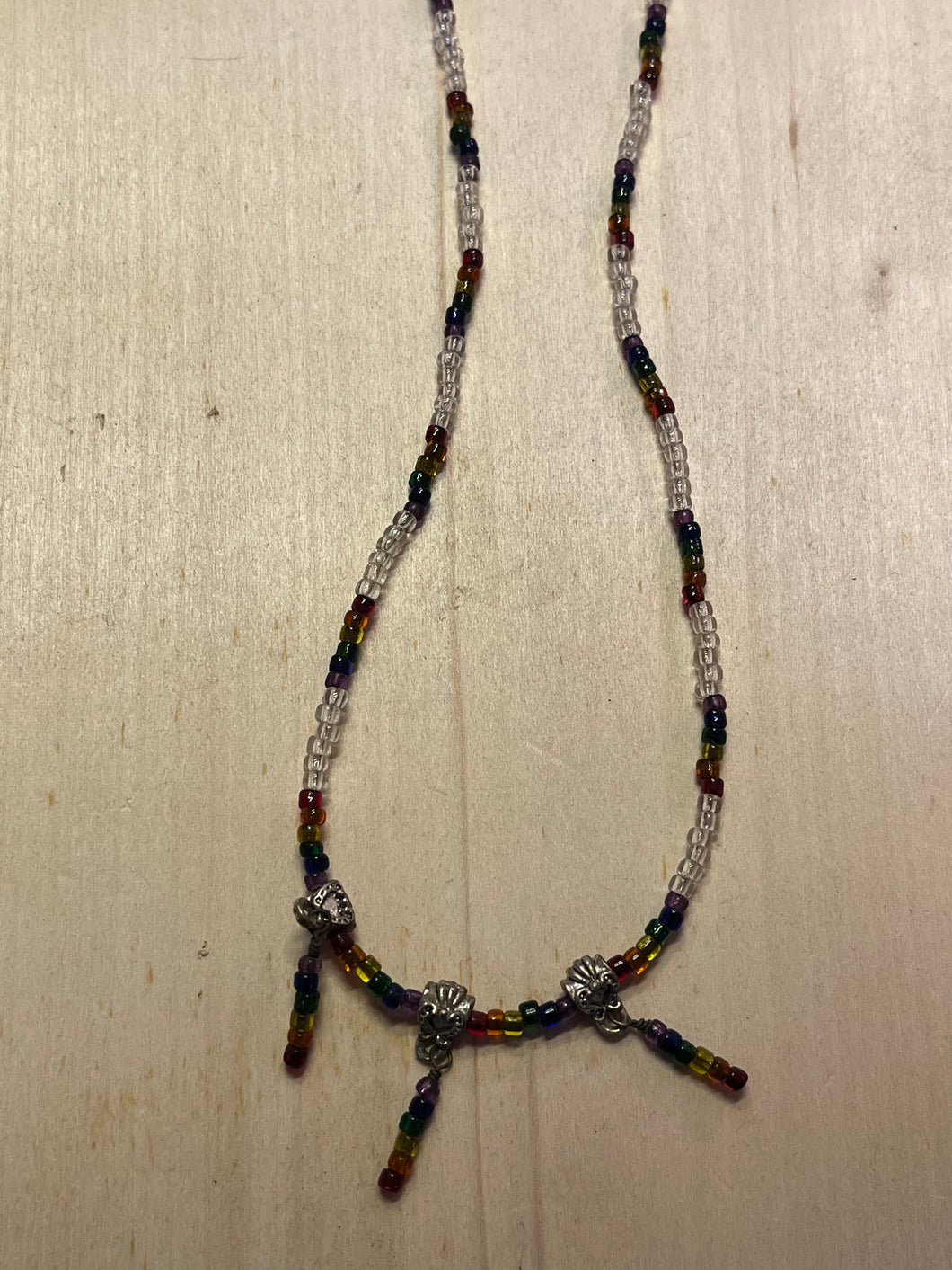 Hoʻopilimau - Beaded Rainbow Necklace