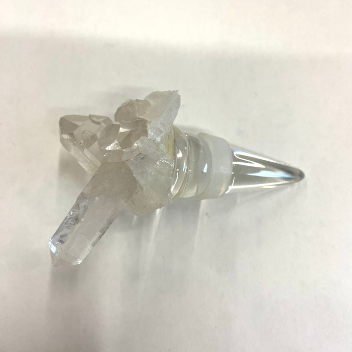 Clear Quartz Wine Stopper