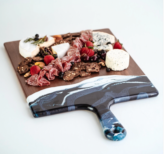 Resin Cheeseboard - Navy & White