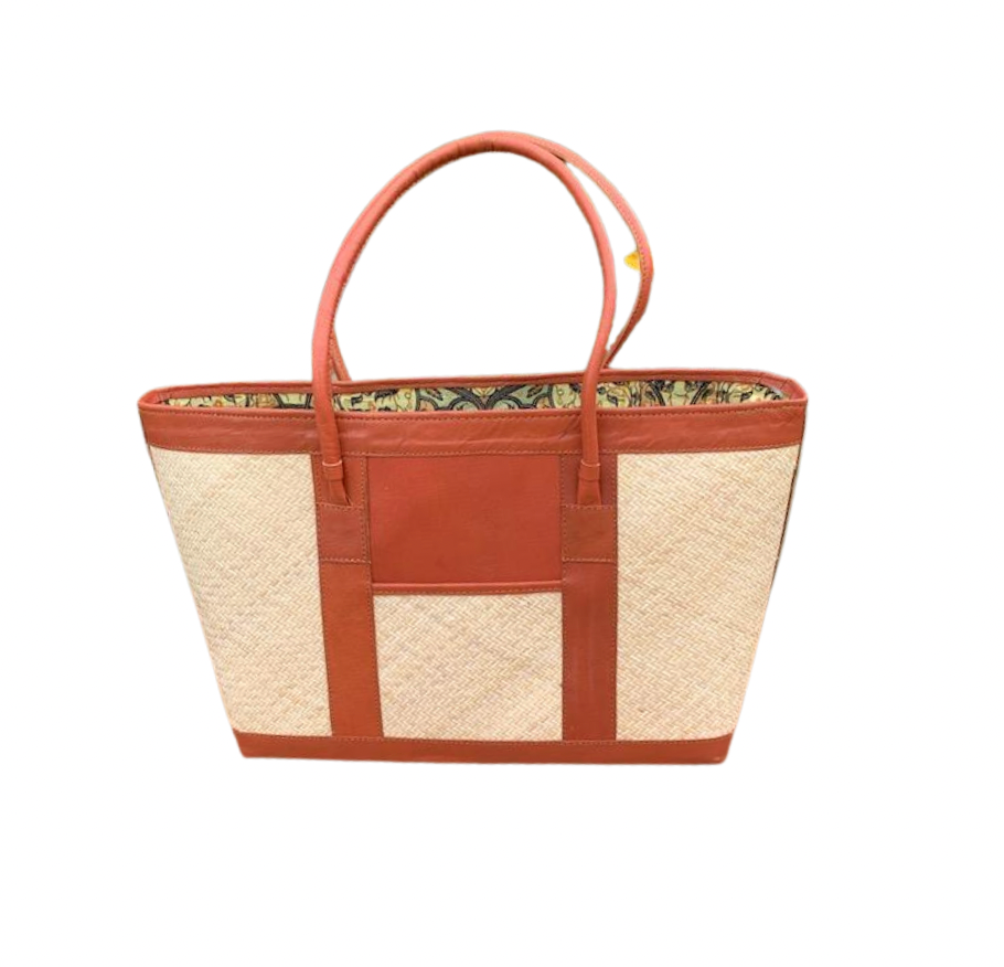 Woven Lauhala Bag - Rust