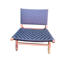 Synthetic Woven Teak Chair - Black