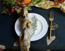 Hand Dyed Napkin - Hope (Gold/Yellow Floral)