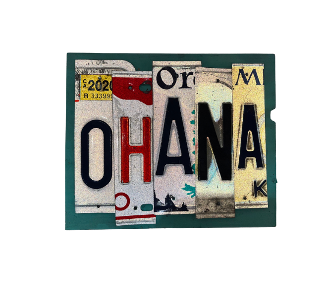 License Plate Decor - Ohana