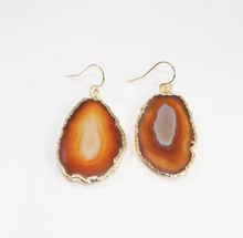 Agate Earrings (Silver and Gold)