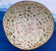 White Abalone Shell Coconut Shell Bowl