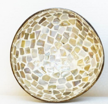 White Abalone Shell Coconut Shell Bowl