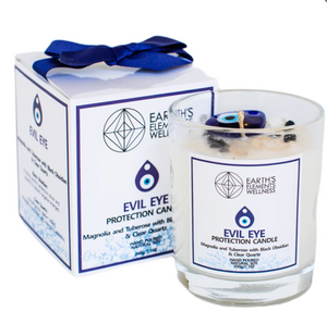 Earthʻs Elements Crystal Candle - Evil Eye