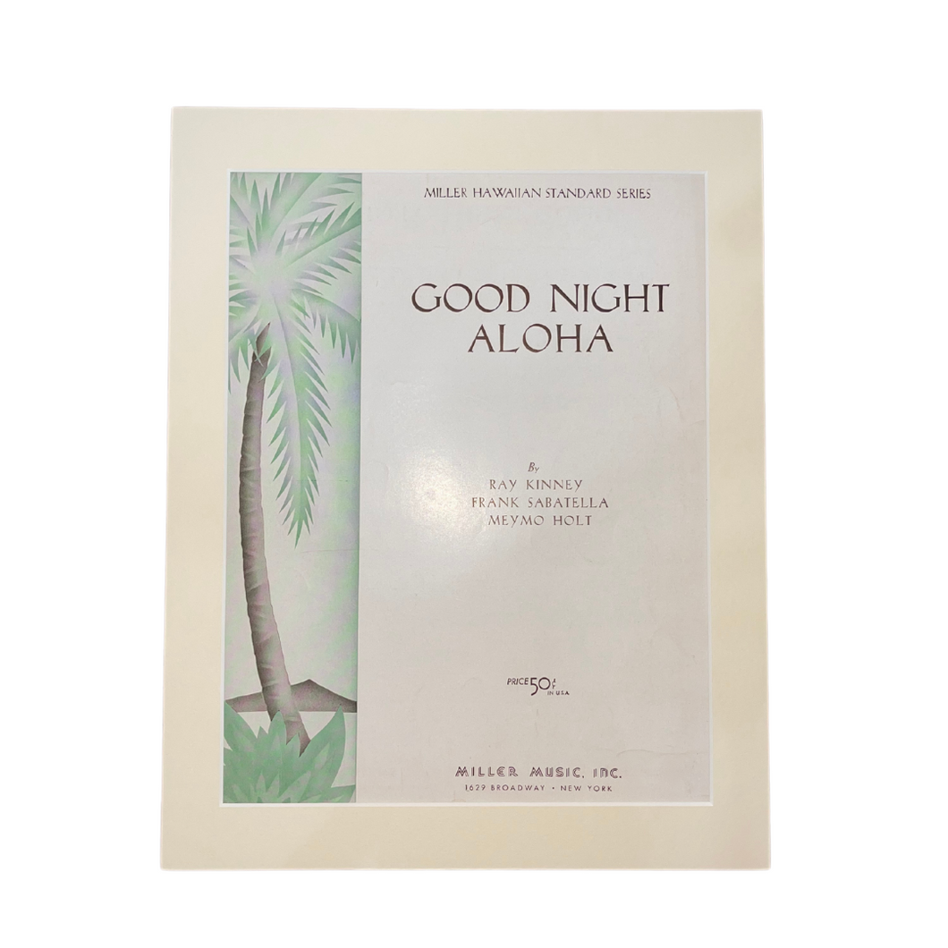 Vintage Art  - Good Night Aloha