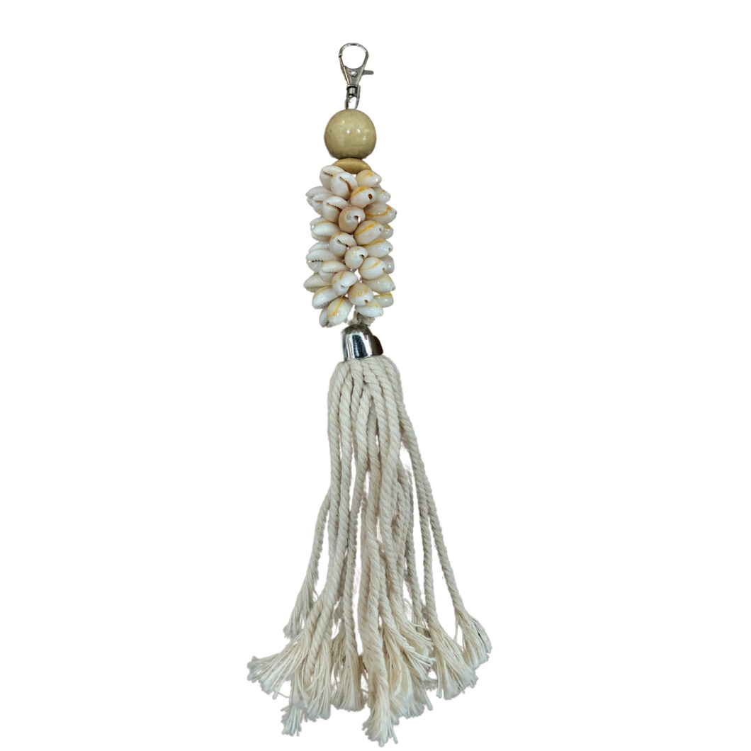 Whole Cowrie Shell Key Chain