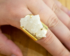Cuff Crystal Ring