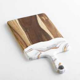 Resin Cheeseboard - White & Gold