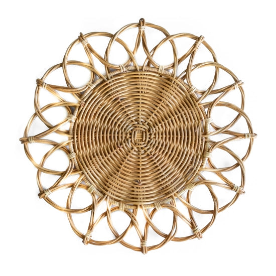 Twist Flower Rattan Placemat