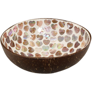 White Abalone Shell Coconut Shell Bowl