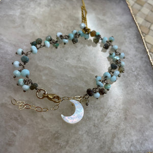 Beach Girl Jewels - Opal Mother of Pearl Moon Bracelet