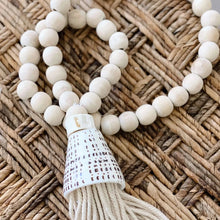 X Small Natural Wooden Beaded Shell Necklace